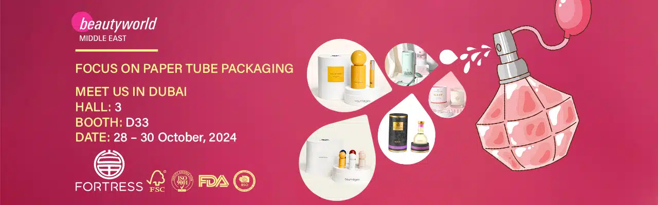 Beauty World Exhibition Dubai Dates with Fortress Exhibitor for skincare cosmetic tube jar bottle dropper packaging